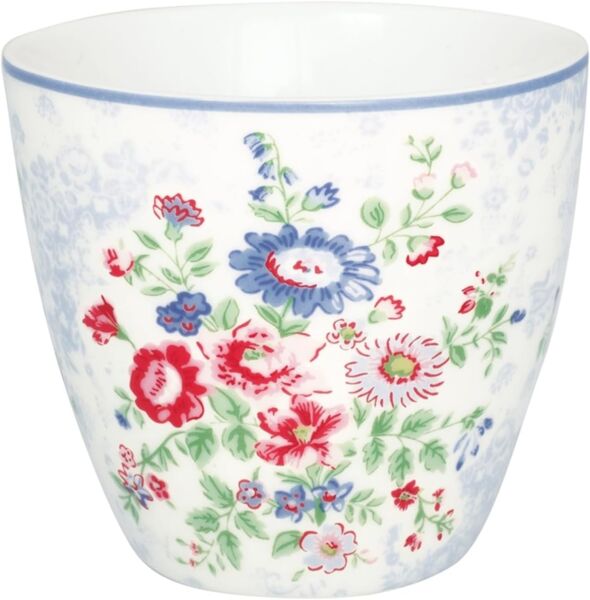 Greengate Becher Ailis Latte Cup white 0,35 l, Steinzeug