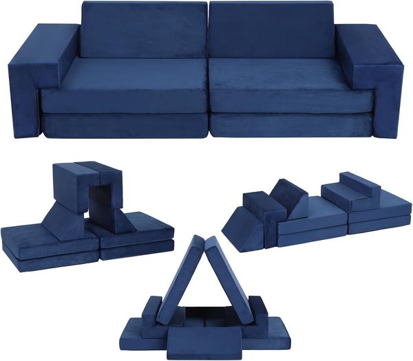 GarveeLife Spielsofa für Kinder – 8 Stück Bausteine aus Schaumstoff – anpassbar – weiche Möbel für Jungen und Mädchen – Entwicklung der Intelligenz