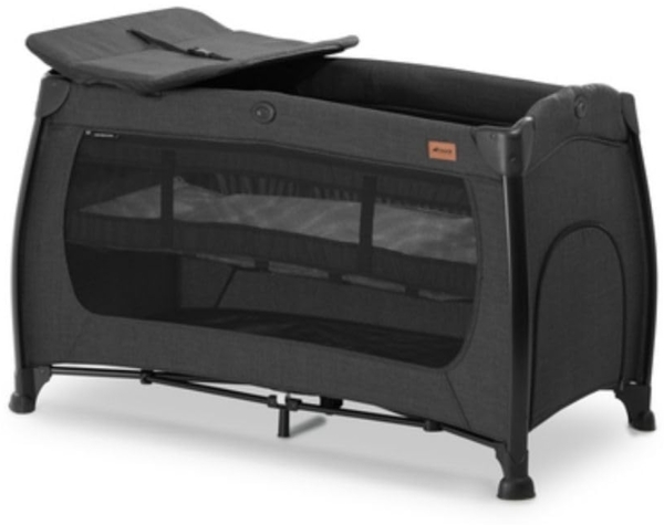 Hauck Select Premium Reisebett mit Aufsatz Play N Relax Center Melange Black