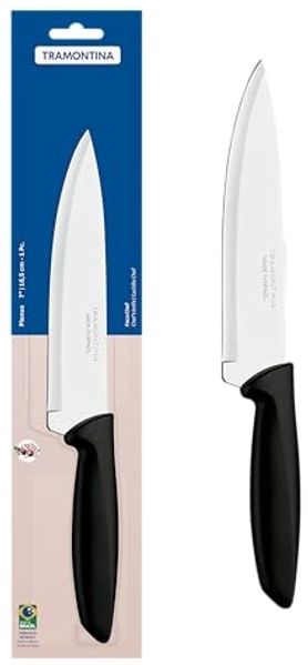 Chef Messer Tramontina Plenus Schwarz 7" Edelstahl