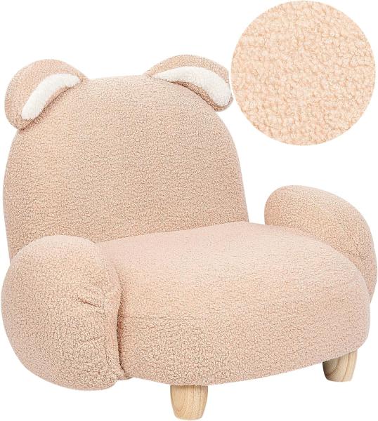 Kindersessel Teddy-Optik beige Tierform Hase KANNA