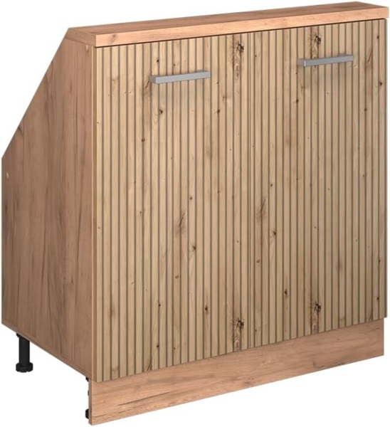 Dachschrägenschrank Rion Artisan-Eiche/Goldkraft Eiche mit 2 Türen Vicco