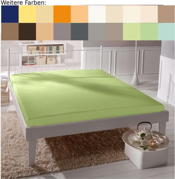 Estella Zwirnjersey Spannbetttuch 180/200 - 200/220 cm maigrün (555)
