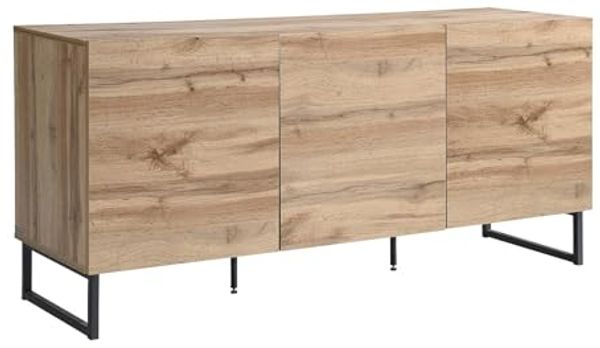 Vente-unique - CEVANIA Sideboard Holz, Platte Beige - B 40 cm x H 66 cm x L 140 cm
