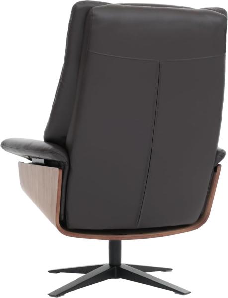 MCA Relaxsessel + Hocker HWC-N57, Fernsehsessel Liegesessel, Holz Echtleder ~ braun Bild 9