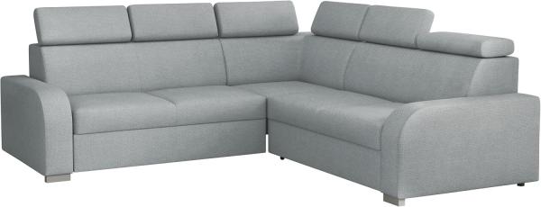 Ecksofa Apollo 2rR2p mit Schlaffunktion und Bettkasten, L-Form, Einstellbare Kopfstützen (Farbe: Crown 17)