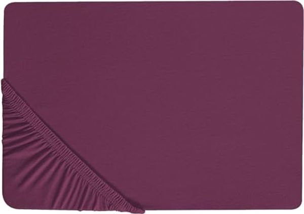Spannbettlaken JANBU Baumwolle 200x200 cm Burgunderrot