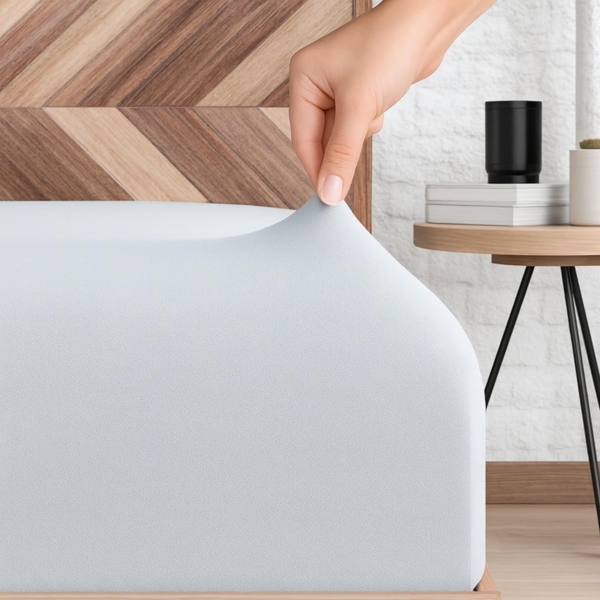 Wolkenfeld Spannbettlaken 100% Baumwolle - Superweiches Bettlaken für Matratzen von 5 bis 20cm, Jersey, Gummizug: rundum, (1 Stück), Rutschfest & Blickdicht - 90x200, 140x200, 160x200, 180x200 200x200