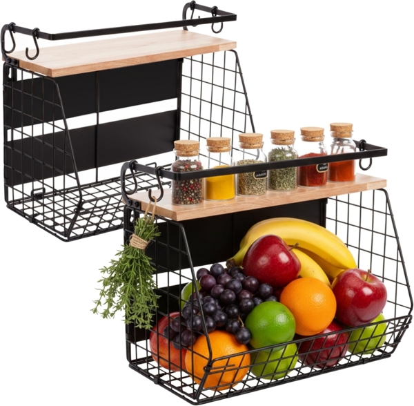 Obstkorb Wandregal magnetisch 2er Set 10051800_470