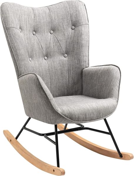 MEUBLE COSY Schaukelstuhl Relaxstuhl Schaukelsessel Sessel Stuhl Wohnzimmersessel Relax Lounge mit gepolsterter Sitzfläche