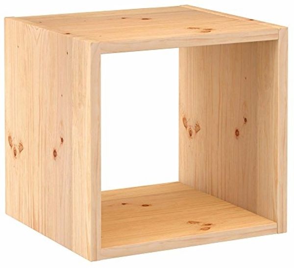 Astigarraga Kit Line Modulares Regal, 1 Dinamic-Würfel, massives Kiefernholz, 36,2 x 36,2 x 33 cm