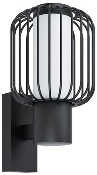 Eglo 98721 Outdoor Wandleuchte RAVELLO schwarz weiß L:16,5cm H:27,5cm T:22,5cm IP44