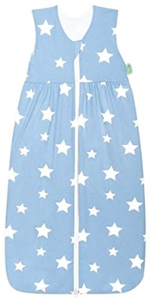 Odenwälder 1396 Jersey-Schlafsack Anni White Stars Sky Blue