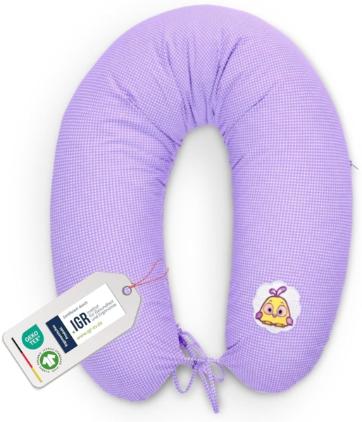 SEI Design Stillkissen Seitenschläferkissen Babynestchen mit EPS Mikroperlen, Schwangerschaftskissen mit Bezug, Schwangerschaftskissen mit Bezug, Bezug 100% Baumwolle