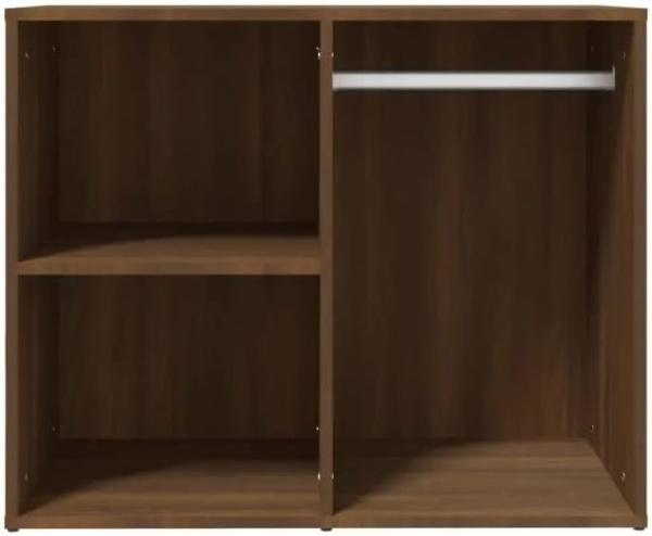 Kleiderschrank, Holzwerkstoff, braun Eichen-Optik, 80 x 40 x 65 cm