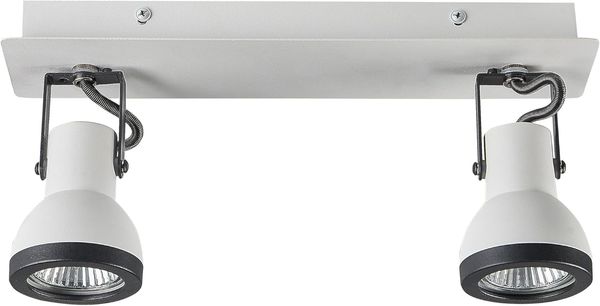 Strahler 2-flammig BARO verstellbar Metall Weiß