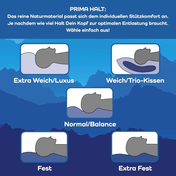 Böhmerwald Komfort Kopfkissen, 70% Federn / 30 % Daunen, Füllgewicht: 1.000 g, Stützkomfort: normal, 80x80 cm, Weiß, 1 Stück (1er Pack) Bild 5