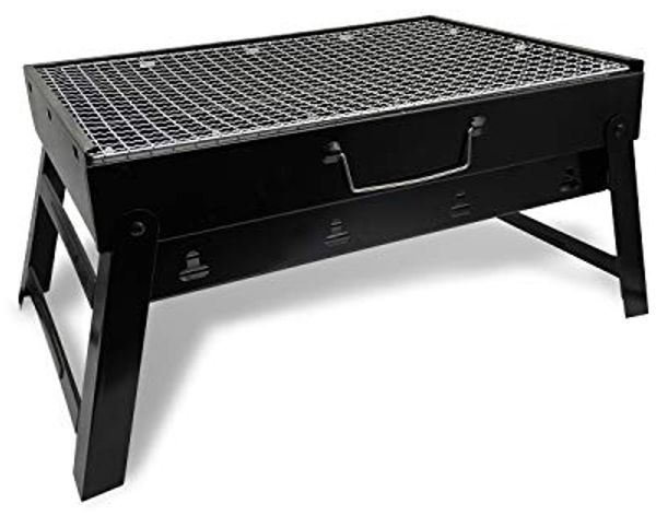 Maestro Klappbarer Koffer-Grill MR-1010 43 x 29 x 22 cm Holzkohle Schwarz