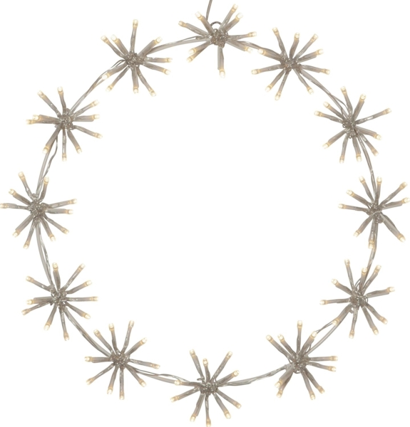 EGLO LED Fensterdeko hängend Flower Ring, Hängedeko beleuchtet, Dekoleuchte, Stahl in Weiss, Kunststoff in Weiss, warmweiß, IP44