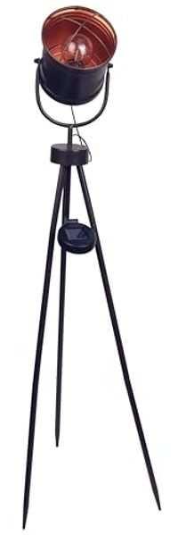 Luxform LED Gartenleuchte Luxform Solar Stehleuchte Leipzig Industrie Design 80cm, LED fest integriert, Warmweiß