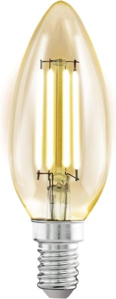 Eglo 110058 LED Filament Leuchtmittel E14 L:9. 8cm Ø:3. 5cm 2200K amber