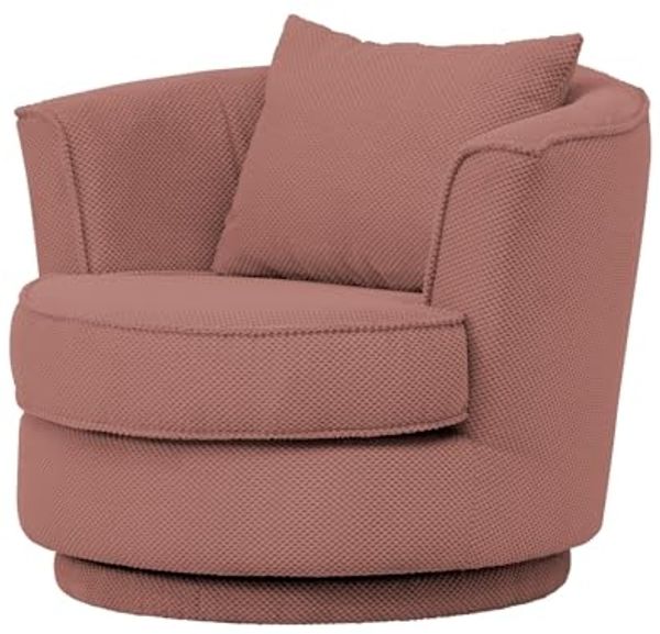 Sessel drehbar Comfy terracotta Webvelours 95 cm