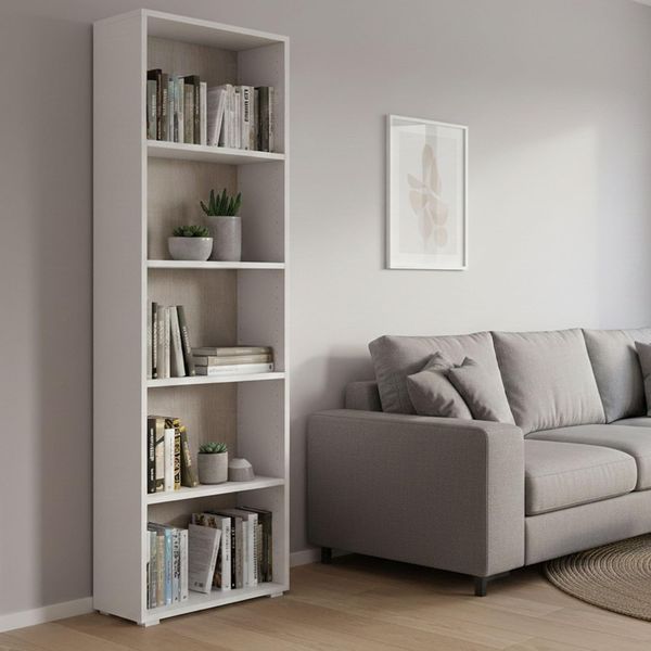 Dmora Modernes Sideboard mit 2 Türen und 3 Schubladen, Made in Italy, Küchen-Sideboard mit Detail, Design-Wohnzimmerbuffet, 143x44h86 cm, Glänzende weiße Farbe