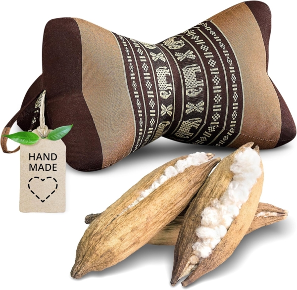 livasia Nackenstützkissen Knochenkissen, vegan und handgefertigt, Ø 15x32 cm, Kapok