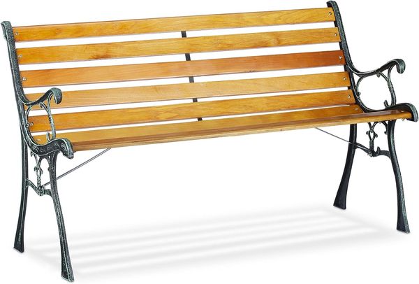 Gartenbank Holz Gusseisen 10036081