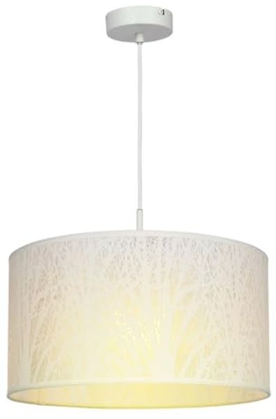 Hängeleuchte, Baum-Dekor, weiß, 38 cm, PINNI