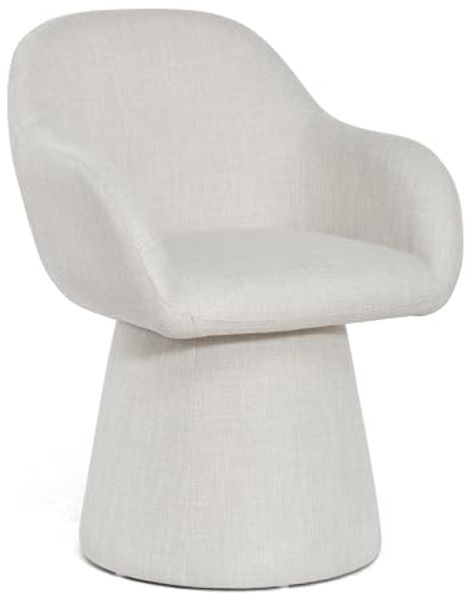 Duhome Esszimmerstuhl (7186A1), 360-Grad-Drehstuhl aus Leinen, Kegeldesign Polsterstuhl