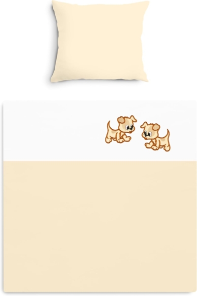 Amilian Babybettwäsche Kinderwagenset - 2tlg. Kinderbettwäsche - 80x80cm + 35x40cm, 100% Baumwolle, 2 teilig, Bettwäscheset für Kinderwagen, Wiege, Babybett - Baby Bettwäsche