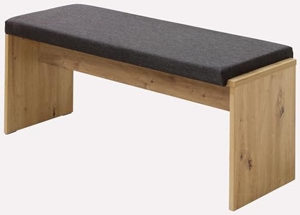 Bank >Ina< in Grün, Holzwerkstoff - 126x49x40cm (BxHxT)