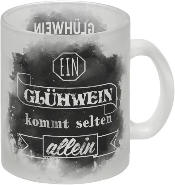 speecheese Tasse Ein Glühwein kommt selten allein lustige Tasse mit Strichliste