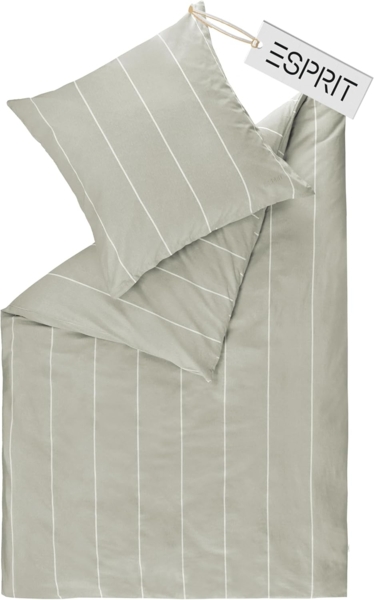 Esprit Bettwäsche HARPLINES Renforcé Kissenbezüge und Bettwäsche, Baumwolle, 1 teilig, 155 x 220 cm in Grau