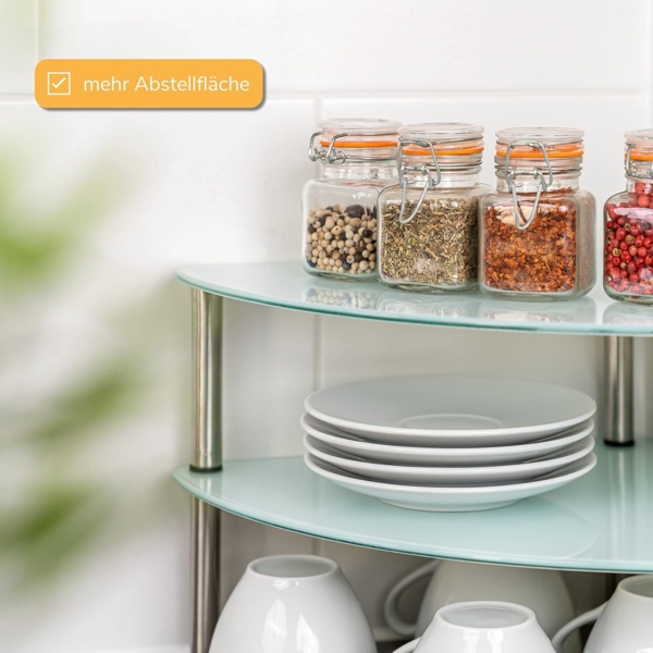 bremermann Eckregal Eckregal, Tellerregal, Eck-Schrankeinsatz ca. 28 x 21 x 28 cm, weiß Bild 7