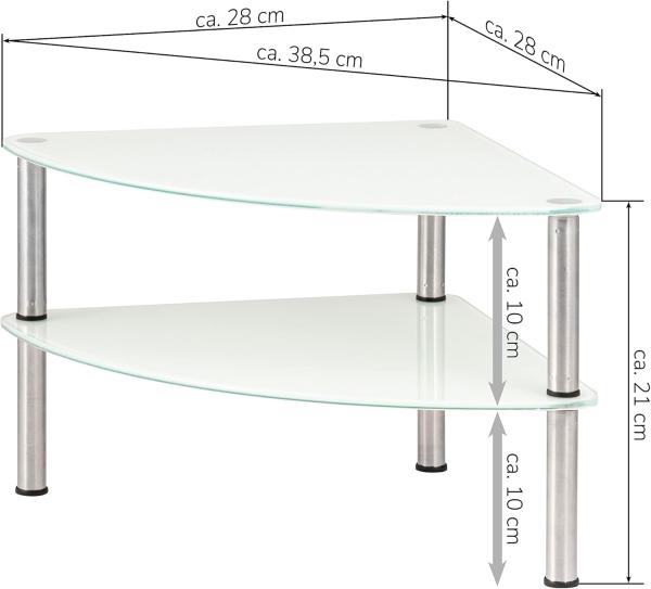bremermann Eckregal Eckregal, Tellerregal, Eck-Schrankeinsatz ca. 28 x 21 x 28 cm, weiß Bild 3