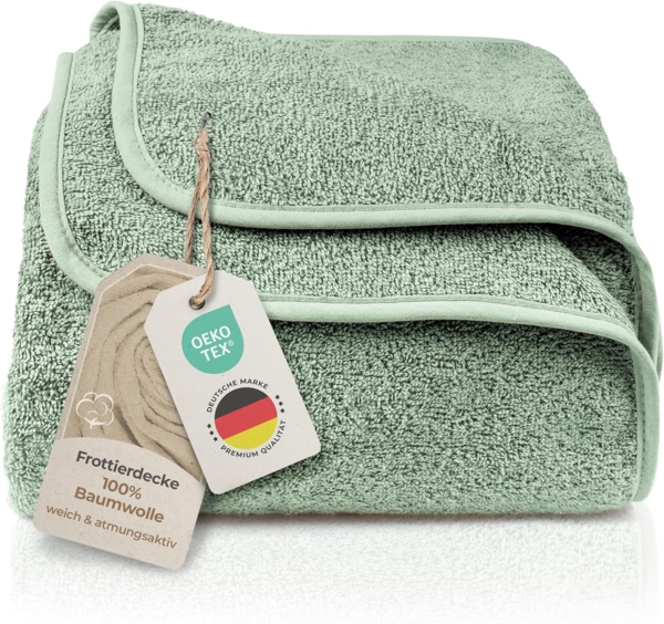 Wohndecke LAYNENBURG Frotteedecke Baumwolle 150x200 cm – Sommer & Sofa, Laynenburg, Baumwolldecke als Sommer, Bett-Überwurf, Couch-Überwurf, Sofa-Decke