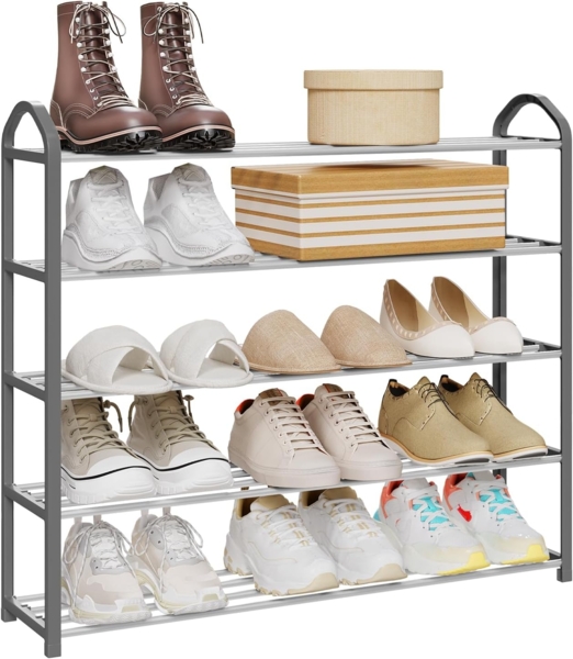 Woltu Schuhregal, 1-tlg, mit 5 Ablagen für 20 Paare Schuhe,XXL Ständer Regale