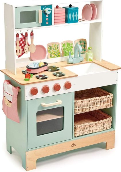 Tender Leaf 7508206 - Spielküche, Mini Chef, Holz, Maße: 61 x 30 x 91 cm