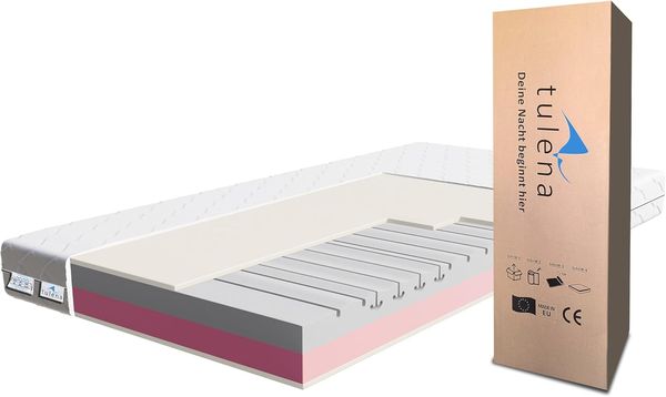 NOX Matratze 160x200 Komfortschaum Medium H2 + H3 Comfort 19 cm | 30 Nächte Probeschlafen | Rollmatratze | Kaltschaum Matratze | Wendematratze | Antibakterieller Bezug mit Reißverschluss