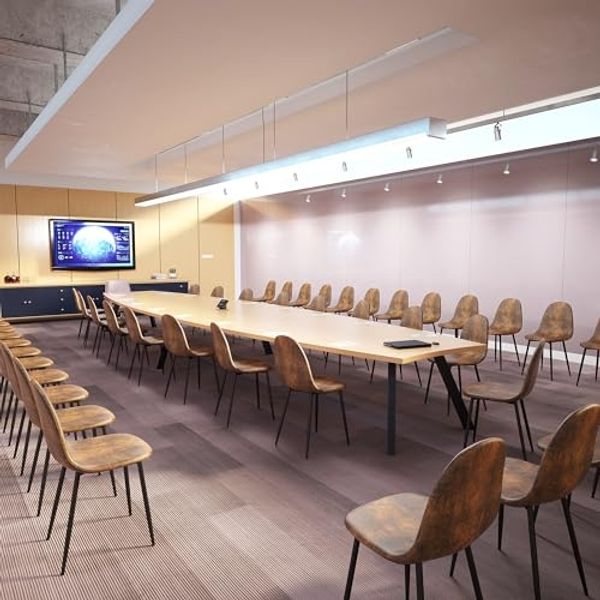 FurnitureR 4 Stühle, Tagungsräume in Schweden, braunes Stuhl, modernes Design, Material aus langlebigem Metall, für Büro oder Zuhause, Eleganz und Komfort