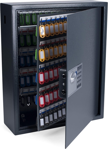 Pavo 8002719, Grau, 150 Haken, 2 Schlüssel, Code, 1 Stück(e), 150 x 450 x 550 mm, Box