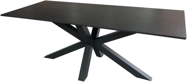 Tisch Malaga 180x90cm dark grey Aluminium