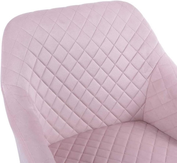 BAKAJI Schaukelstuhl Relax Casa Bezug aus Stoff, gepolstert, Füße aus Metall, Sockel, Holz, Größe 75 x 58 x 80 cm, skandinavisches Design (Rosa) Bild 10