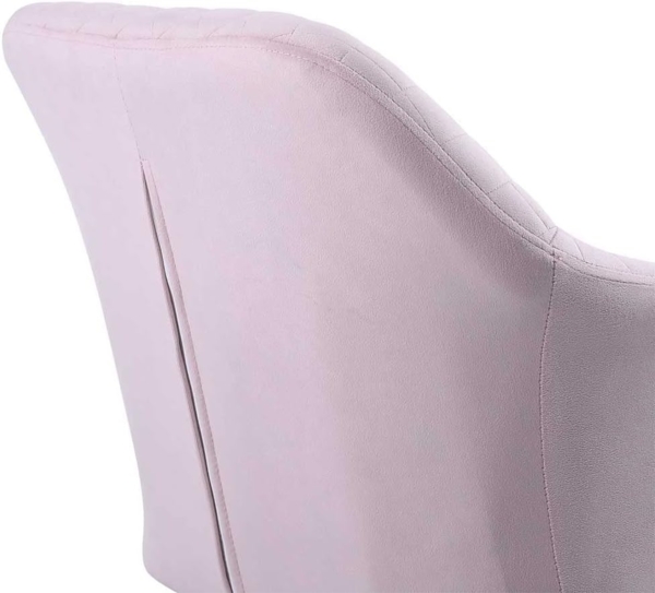 BAKAJI Schaukelstuhl Relax Casa Bezug aus Stoff, gepolstert, Füße aus Metall, Sockel, Holz, Größe 75 x 58 x 80 cm, skandinavisches Design (Rosa) Bild 9