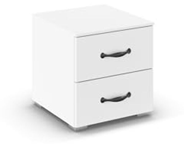 rauch Aditio Box, Nachttisch, 2 Schubladen, mit Softclose-Funktion, Farbe Weiß, BxHxT 40x42x42cm