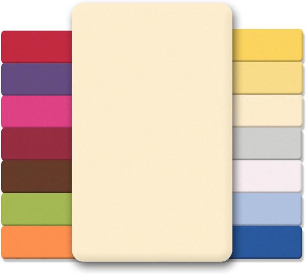 CelinaTex Jersey Spannbettlaken Lucina für Kids Dreierpack 60x120-70x140cm Natur beige 100% Baumwolle gekämmt superweich Oeko-TEX