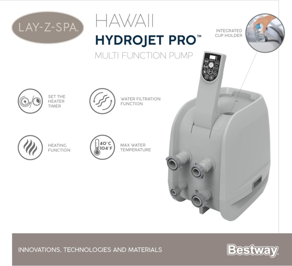 Bestway HydroJet WhirlPool "Lay Z-Spa" Hawaii 180 x 180 x 71 cm Bild 9