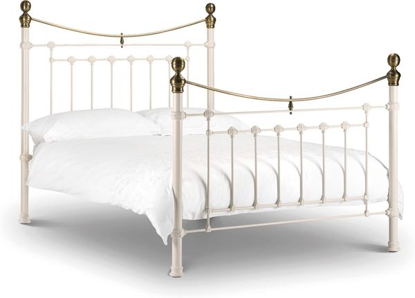 Julian Bowen Bett, Metall, Steinweiß, Kingsize-Bett